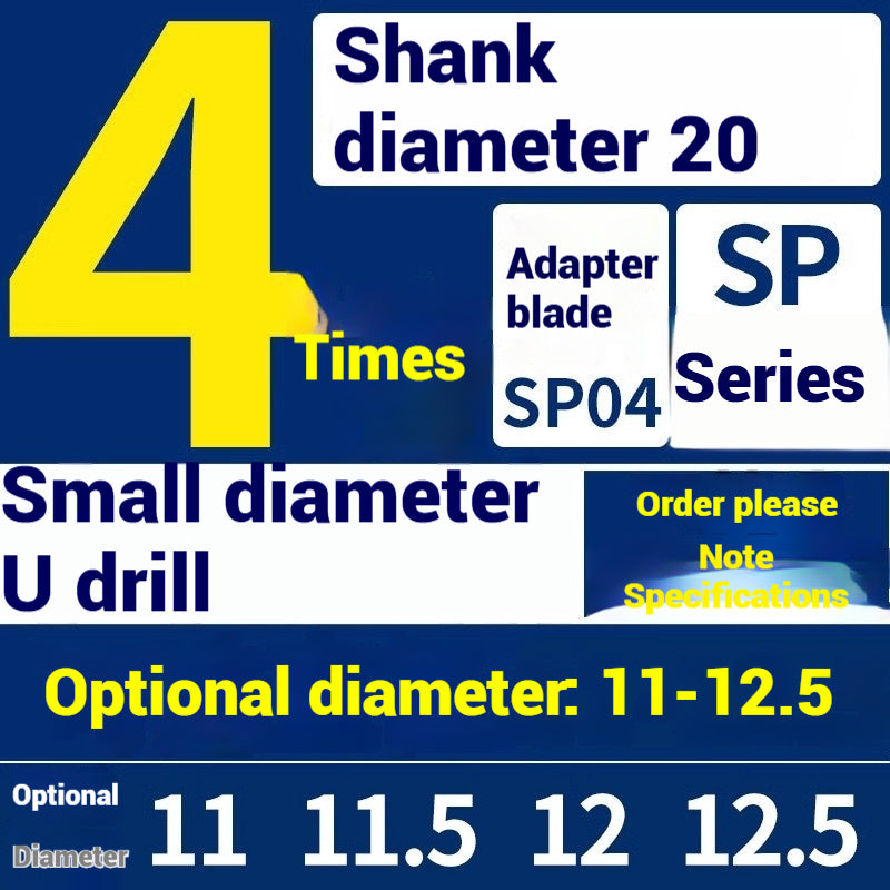 1059-u-drill cutter bar violent drilling u-turn drills WC inserts flat bottom deep hole extension lathe with CNC water jet fast drills Shandong Denso Pricision Tools Co.,Ltd.